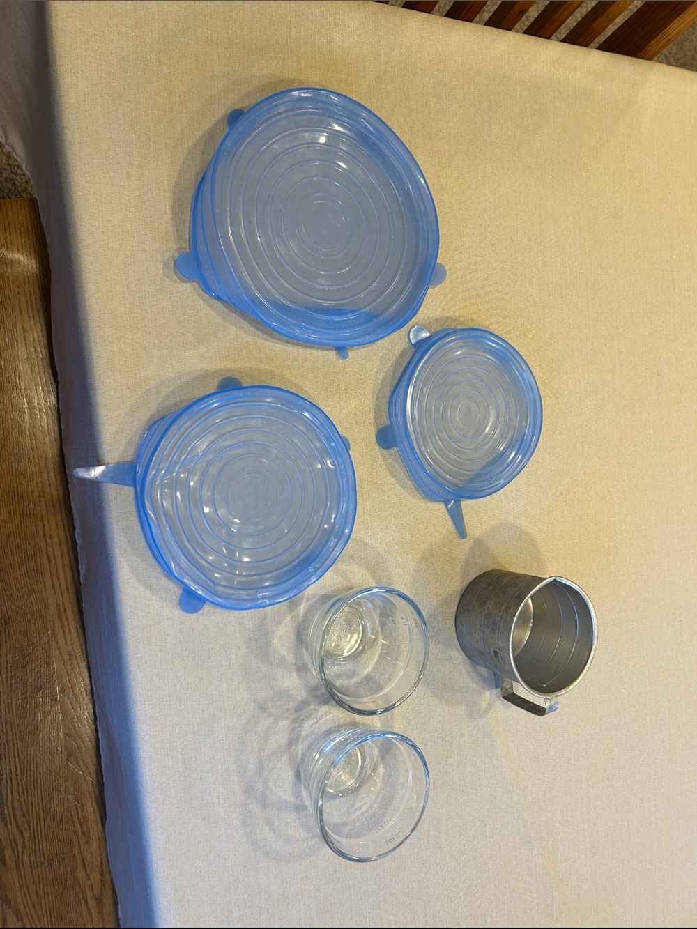 The Pampered Chef Clear Glass measuring Prep Bowls - Set of 2